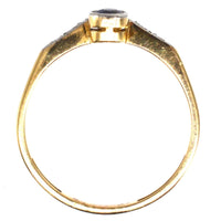 Art Deco Platinum and 18ct Gold Sapphire and Diamond Toi et Moi Ring | Parkin and Gerrish (UK)