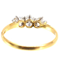 Art Deco Platinum and 18ct Gold Three Stone Diamond Ring | Parkin and Gerrish (UK)