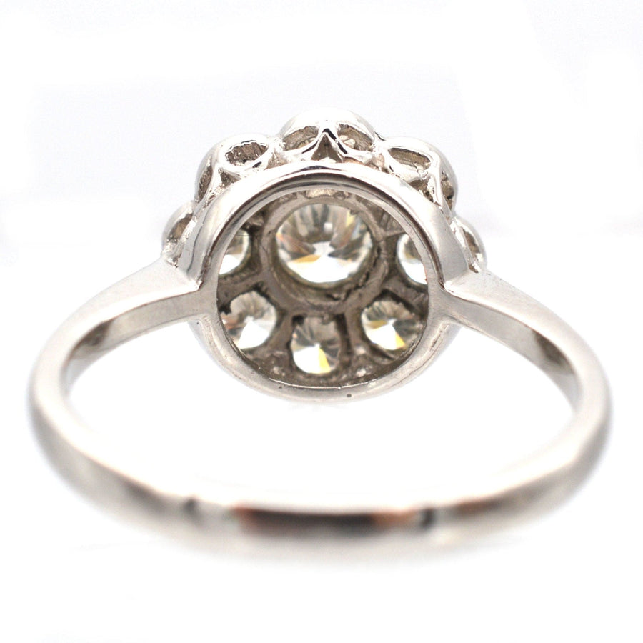 Art Deco Platinum Diamond Cluster Ring | Parkin and Gerrish | Antique & Vintage Jewellery