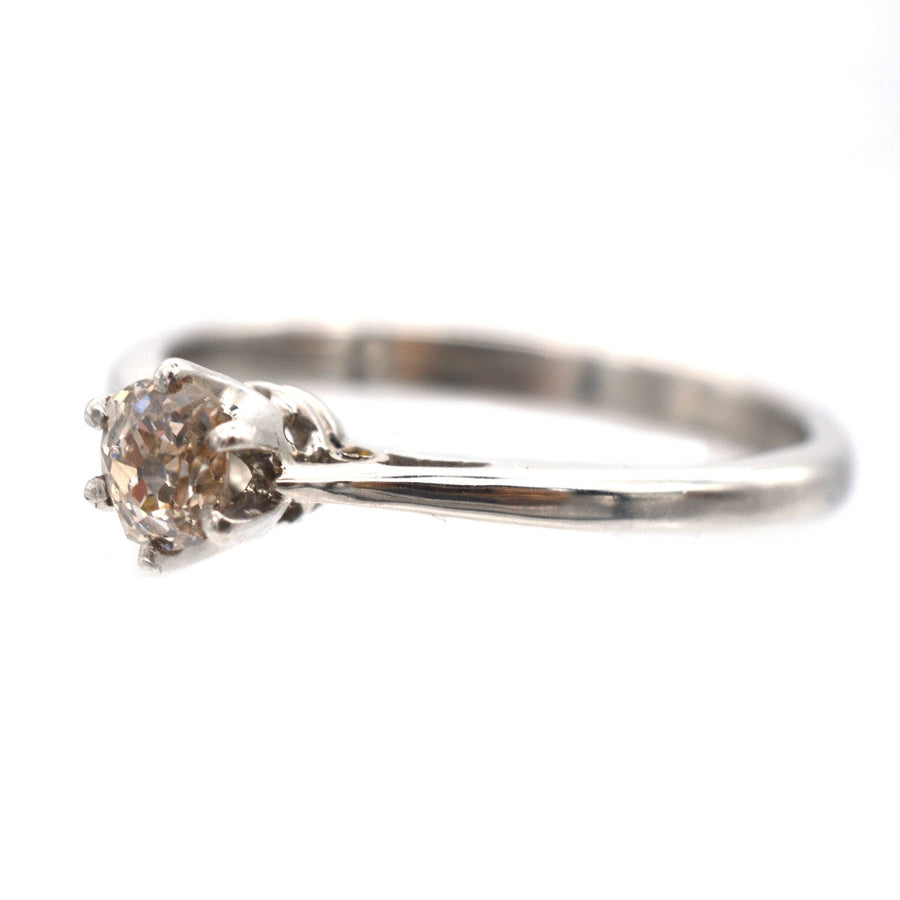 Art Deco Platinum & Diamond Solitaire Ring | Parkin and Gerrish | Antique & Vintage Jewellery