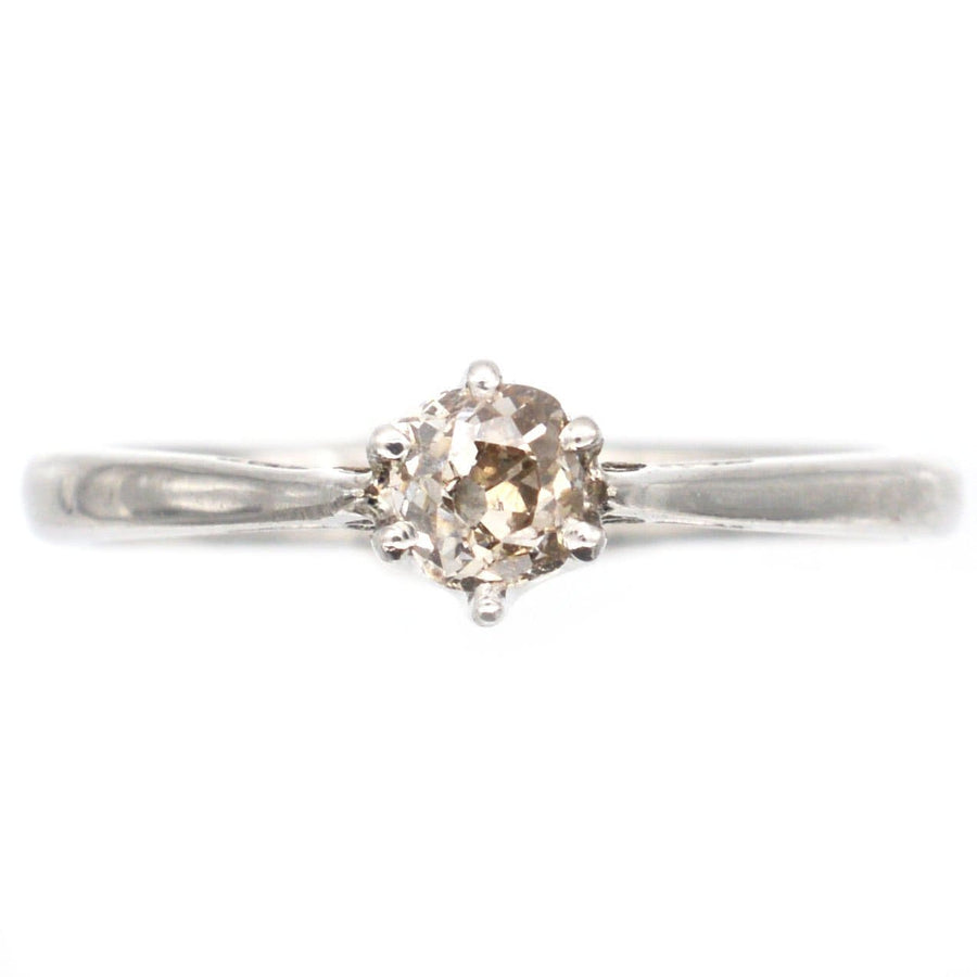 Art Deco Platinum & Diamond Solitaire Ring | Parkin and Gerrish | Antique & Vintage Jewellery