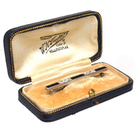 Art Deco Platinum Onyx Bar Brooch | Parkin and Gerrish (UK)