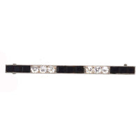 Art Deco Platinum Onyx Bar Brooch | Parkin and Gerrish (UK)