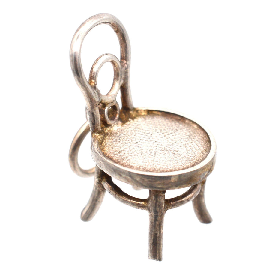 Art Deco Silver Bentwood "Thonet" French Bistro Chair Charm Pendant | Parkin and Gerrish | Antique & Vintage Jewellery
