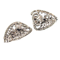 Art Deco Silver & Marcasite Double Clip Brooch | Parkin and Gerrish (UK)