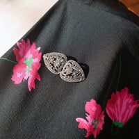 Art Deco Silver & Marcasite Double Clip Brooch | Parkin and Gerrish (UK)