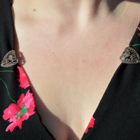 Art Deco Silver & Marcasite Double Clip Brooch | Parkin and Gerrish (UK)