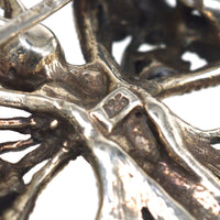 Art Deco Silver Marcasite & Synthetic Red Coral Butterfly Brooch / Pendant | Parkin and Gerrish (UK)