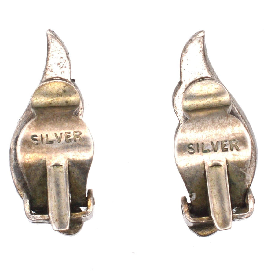 Esse Marcasite - Orecchini pendenti in argento sterling Art Esse Marcasite - Orecchini pendenti in argento sterling Art