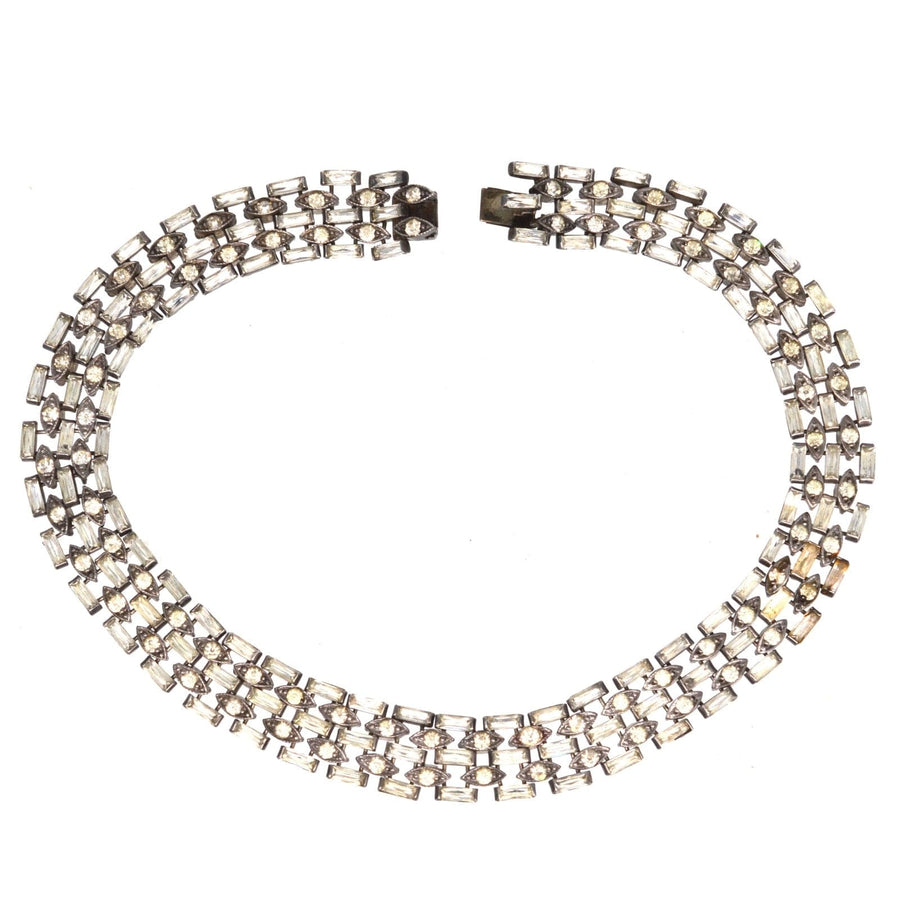 Art Deco Silver Paste Choker Necklace | Parkin and Gerrish | Antique & Vintage Jewellery