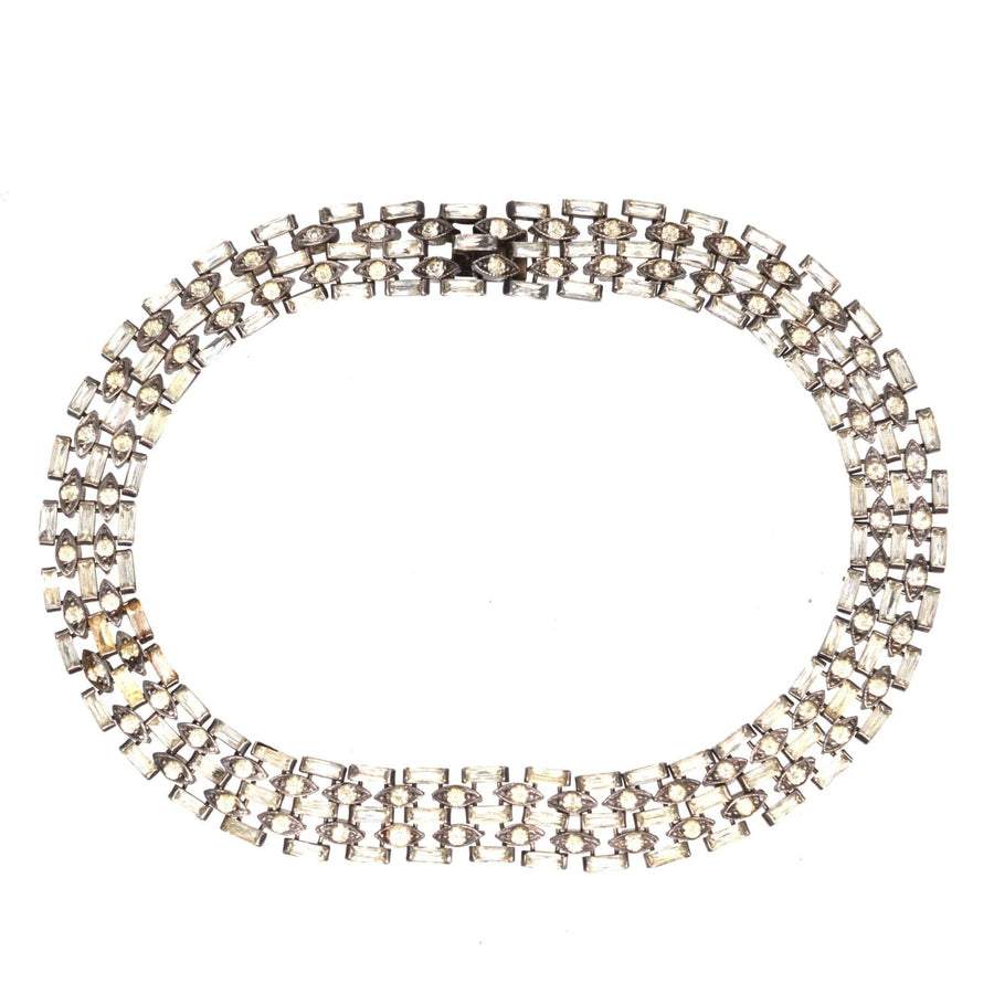 Art Deco Silver Paste Choker Necklace | Parkin and Gerrish | Antique & Vintage Jewellery