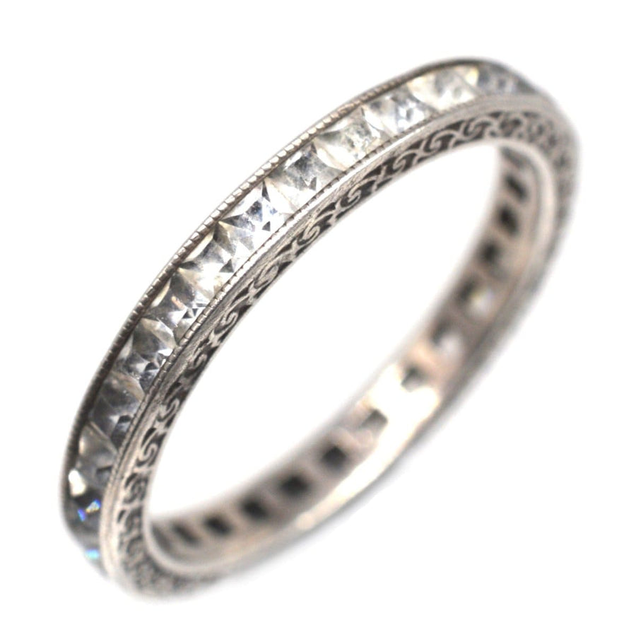 Art Deco Silver Paste Eternity Ring | Parkin and Gerrish | Antique & Vintage Jewellery