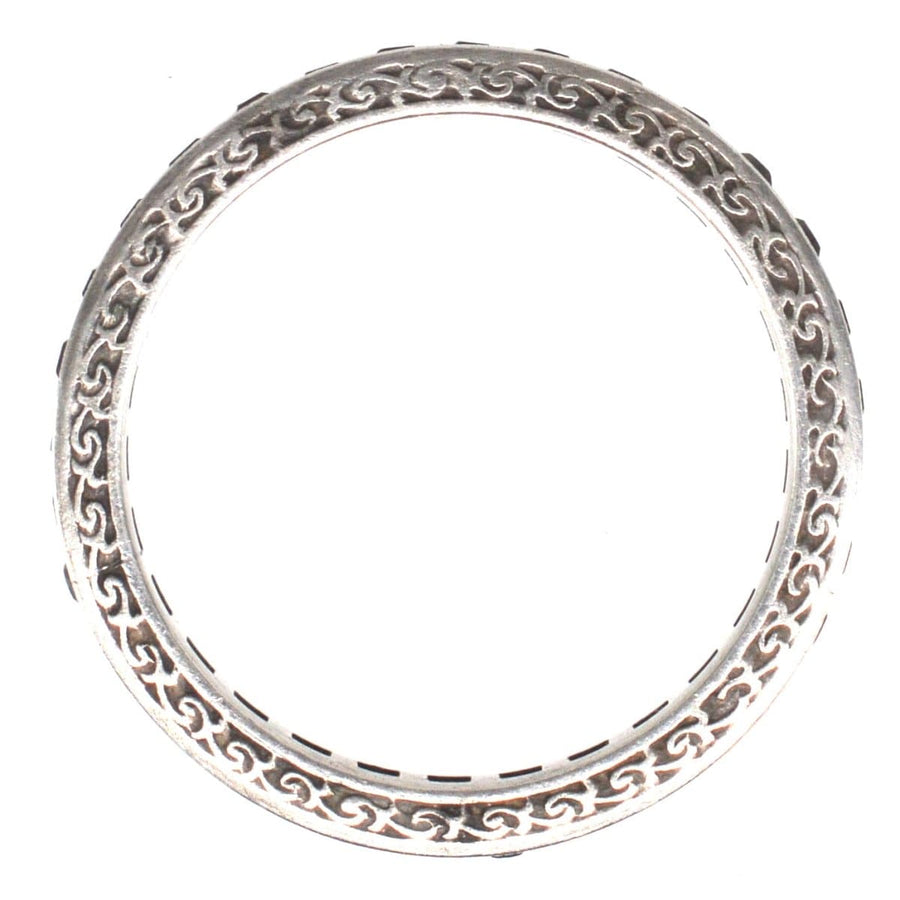 Art Deco Silver Paste Eternity Ring | Parkin and Gerrish | Antique & Vintage Jewellery
