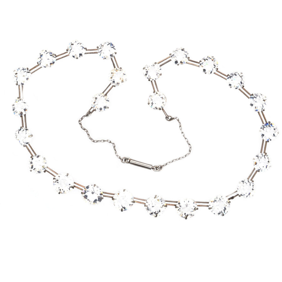 Art Deco Silver & White Paste Necklace | Parkin and Gerrish | Antique & Vintage Jewellery