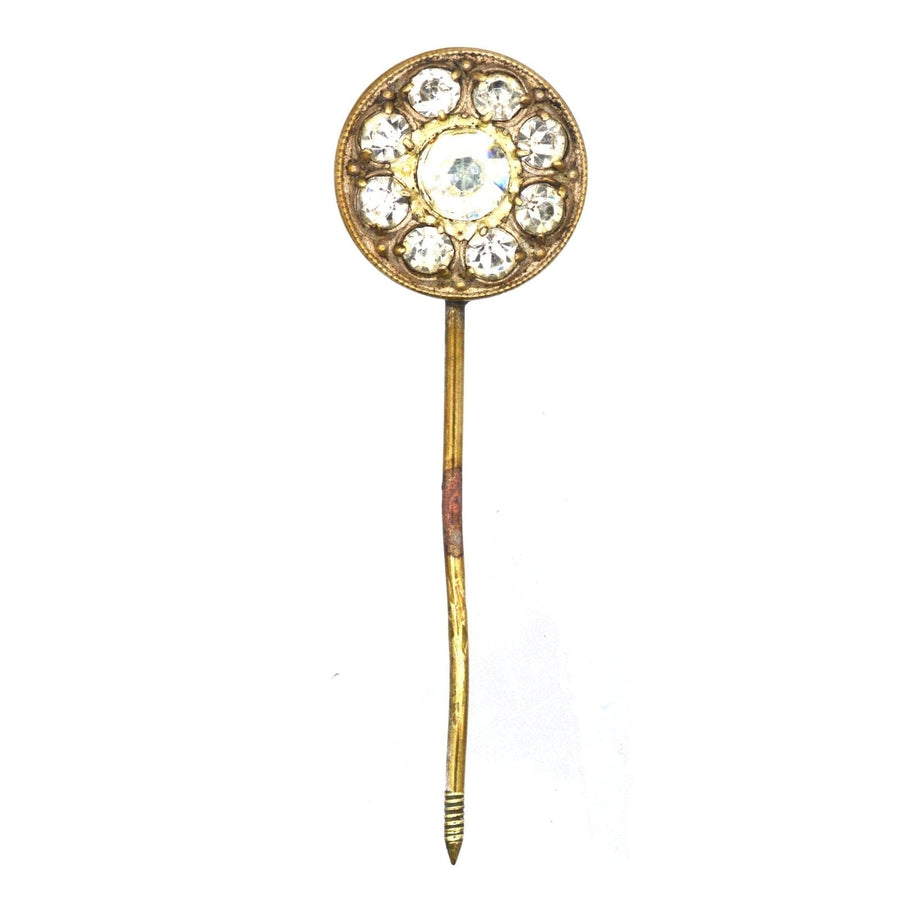 Art Deco White Paste Cluster Tie Pin | Parkin and Gerrish | Antique & Vintage Jewellery