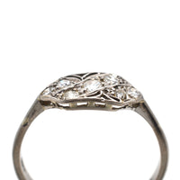 Art Nouveau 18ct White Gold & Platinum, Diamond Ring | Parkin and Gerrish (UK)