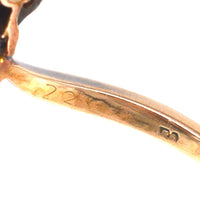 Austro - Hungarian Art Nouveau Silver & 14ct Gold and Diamond Flower Ring | Parkin and Gerrish (UK)