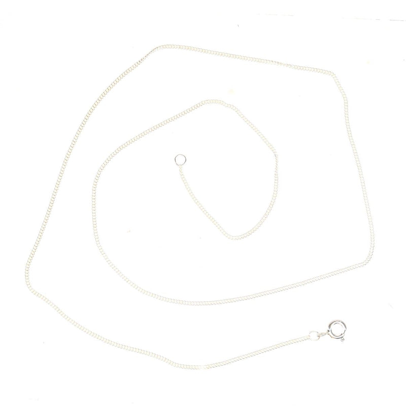 Chaîne gourmette contemporaine en argent 40 cm