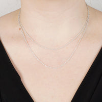 Contemporary Silver Prince of Wales Rope Chain 16