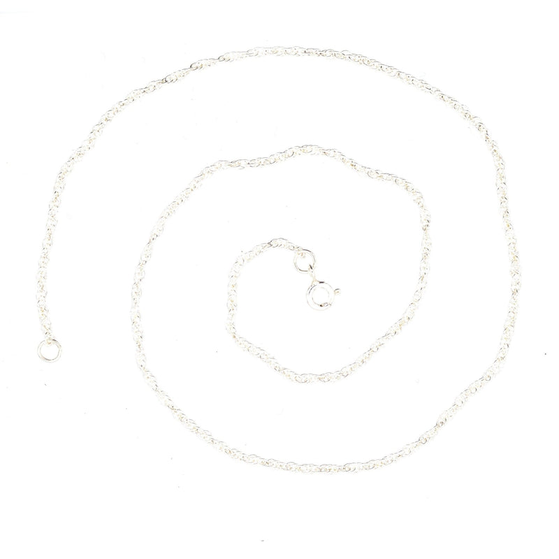 Contemporary Silver Prince of Wales Rope Chain 18"/45cm