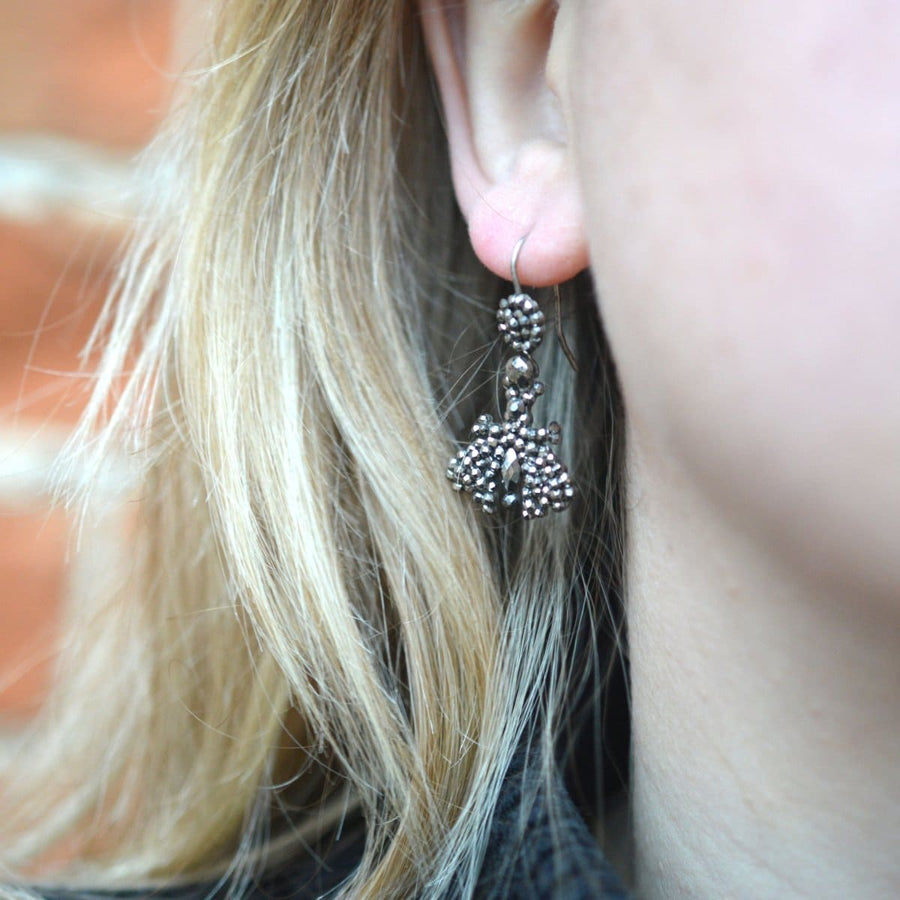 Early 19th Century Cut Steel Butterfly Earrings | Parkin and Gerrish | Antique & Vintage Jewellery
