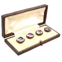 Early Georgian Stuart Crystal Cufflinks in Case | Parkin and Gerrish (UK)