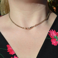 Edwardian 15ct Gold Albert Chain Necklace with Dog Clips | Parkin and Gerrish (UK)