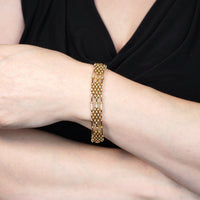 Edwardian 15ct Gold Gate Bracelet | Parkin and Gerrish (UK)