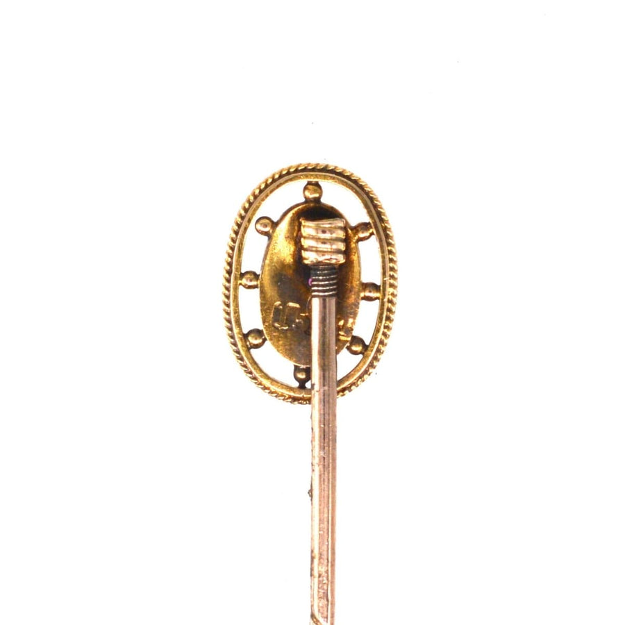 Edwardian 15ct Gold Oval Ruby Star Tie Pin | Parkin and Gerrish | Antique & Vintage Jewellery
