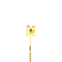 Edwardian 15ct Gold, Seed Pearl Letter 'M' Tie Pin | Parkin and Gerrish (UK)