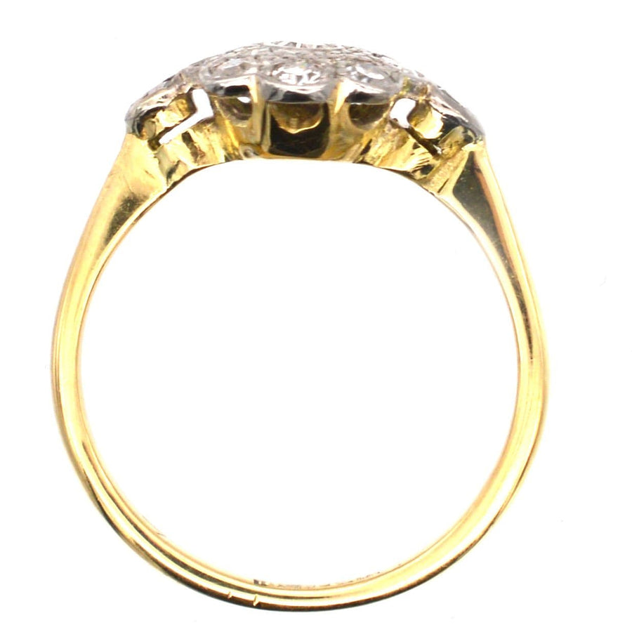 Edwardian 18ct Gold & Diamond Cluster Ring | Parkin and Gerrish | Antique & Vintage Jewellery