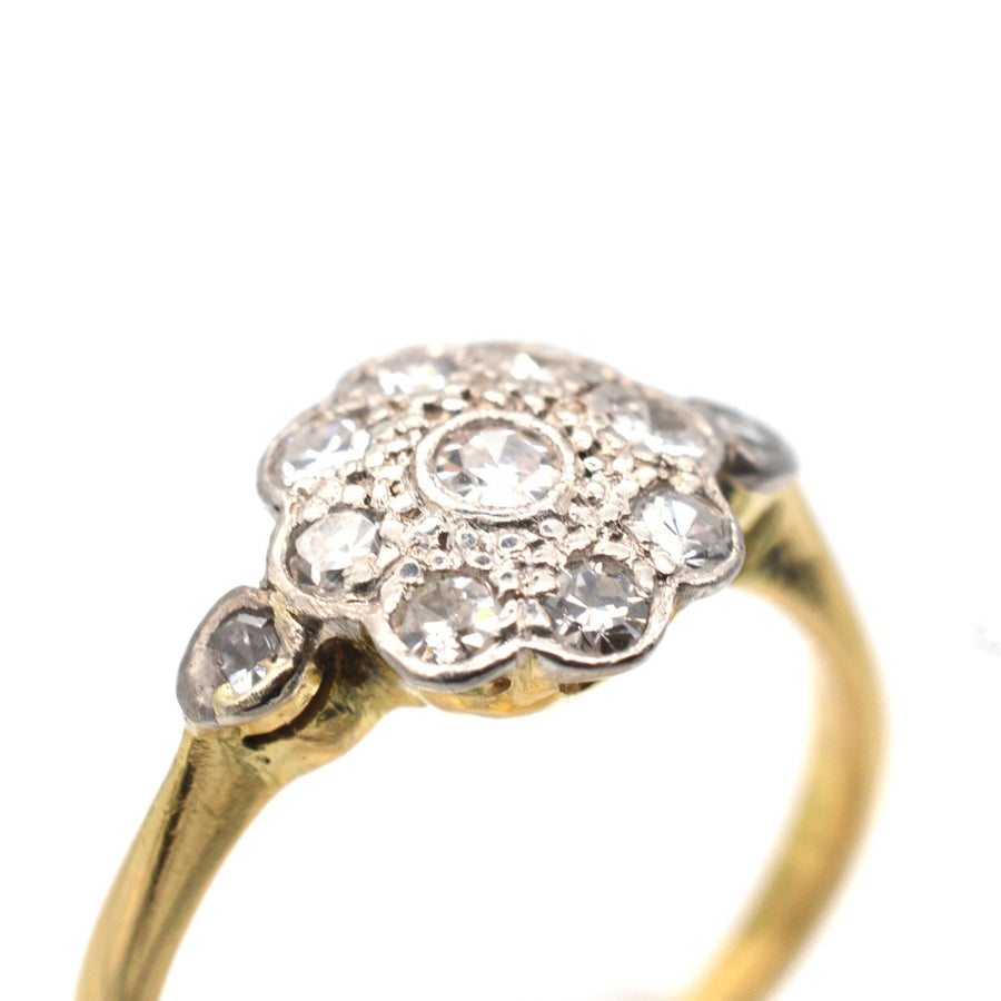 Edwardian 18ct Gold & Diamond Cluster Ring | Parkin and Gerrish | Antique & Vintage Jewellery