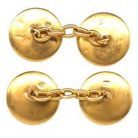 Edwardian 18ct Gold, Mother of Pearl and Ruby cufflinks | Parkin and Gerrish (UK)