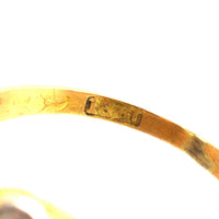 Edwardian 18ct Gold Old Mine Cut Diamond Cluster Ring with Decorated Shoulders | Parkin and Gerrish (UK)