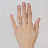 Edwardian 18ct Gold & Platinum, Two Stone Diamond 'Toi et Moi' Crossover Ring | Parkin and Gerrish (UK)