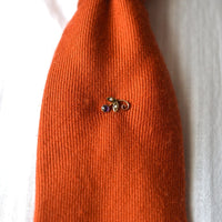 Edwardian 9ct Gold, Amethyst and Seed Pearl Flower Tie Pin | Parkin and Gerrish (UK)