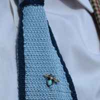 Edwardian 9ct Gold Bee (Insect Bug) Tie Pin with Opal, Seed Pearl and Garnet | Parkin and Gerrish (UK)