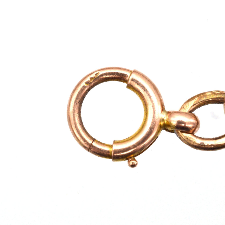 Edwardian 9ct Gold Curb Bracelet | Parkin and Gerrish | Antique & Vintage Jewellery