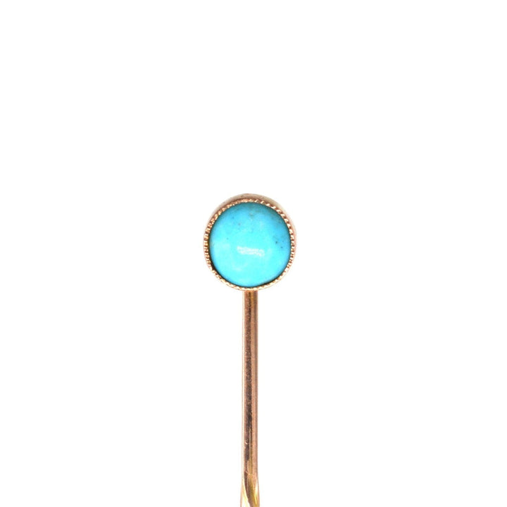 Edwardian 9ct Gold Turquoise Tie Pin | Parkin and Gerrish | Antique & Vintage Jewellery
