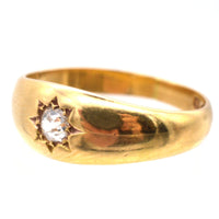 Edwardian 18ct Gold Old Mine Cut Diamond Gypsy Ring | Parkin and Gerrish (UK)