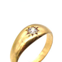 Edwardian 18ct Gold Old Mine Cut Diamond Gypsy Ring | Parkin and Gerrish (UK)