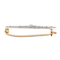 Edwardian Platinum & 15ct gold, Old Mine Cut Diamonds Bar Brooch | Parkin and Gerrish (UK)