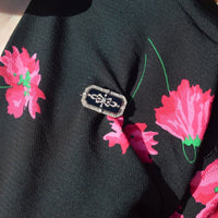 Edwardian Platinum and 15ct Gold, Onyx and Diamond Plaque Brooch | Parkin and Gerrish (UK)