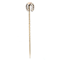 Edwardian Silver Lucky Horse Shoe Tie Pin | Parkin and Gerrish (UK)