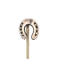 Edwardian Silver Lucky Horse Shoe Tie Pin | Parkin and Gerrish (UK)