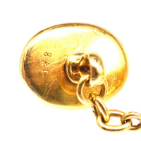 French Early 20th Century 18ct Gold Star Sapphire Cufflinks | Parkin and Gerrish (UK)