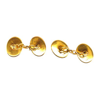 French Early 20th Century 18ct Gold Star Sapphire Cufflinks | Parkin and Gerrish (UK)