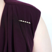 French Late 19th Century 18ct Gold and Silver Rose Cut Diamond & Natural Pearl Bar Brooch | Parkin and Gerrish (UK)