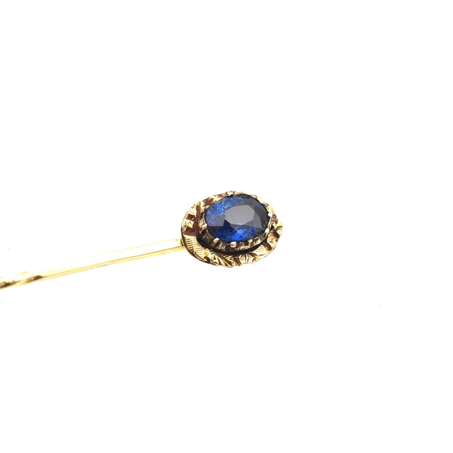Georgian 15ct Gold Sapphire Tie Pin | Parkin and Gerrish | Antique & Vintage Jewellery