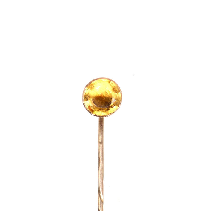 Georgian 9ct Gold Citrine Tie Pin | Parkin and Gerrish | Antique & Vintage Jewellery